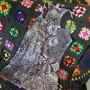 Rhinestone embellished tank top